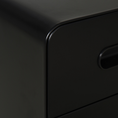 3 Draw Modern Steel Filing Cabinet w/ 4 Wheels Lock Pencil Box Black Vinsetto