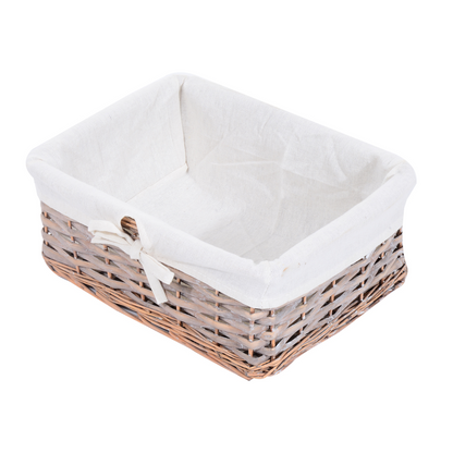 5-Drawers Storage Unit Wooden Frame W/ Wicker Woven Baskets