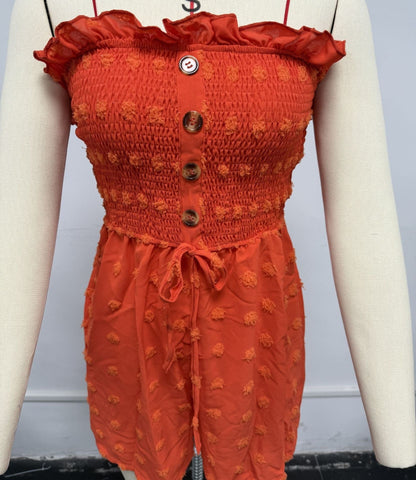 Fashion Solid Color Off-shoulder Women's Jumpsuit