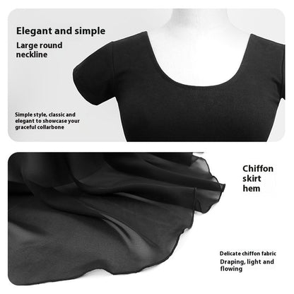 New Leotards Women's Short Sleeve Dancing Dress