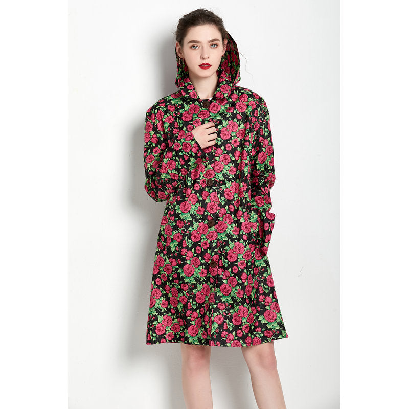 Rose Trench Coat Mid-length Women