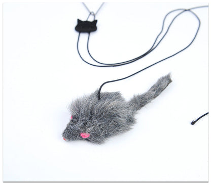 Elastic Cord Adjustable Buckle Funny Cat Triangle Hook Hanging Door Toy