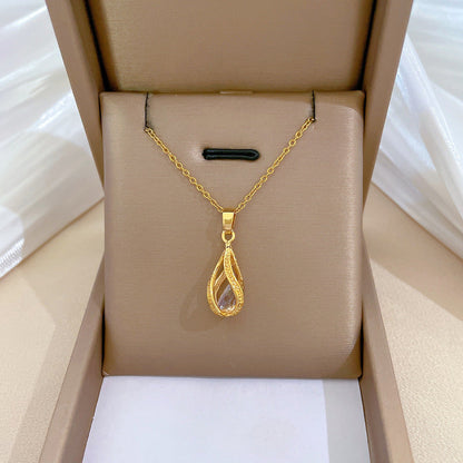 Rotating Water Drop Necklace For Women