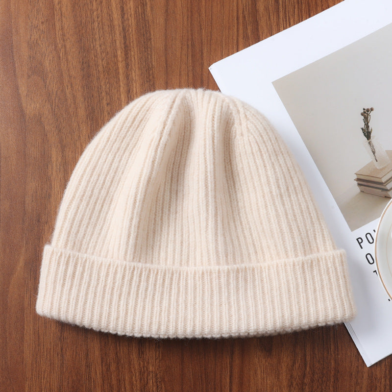 Outdoor Full Wool Knitted Warm Hat