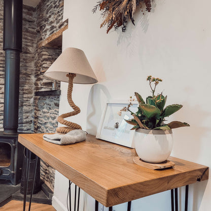 LARIA Oak Entryway Console / Wooden Hall Console