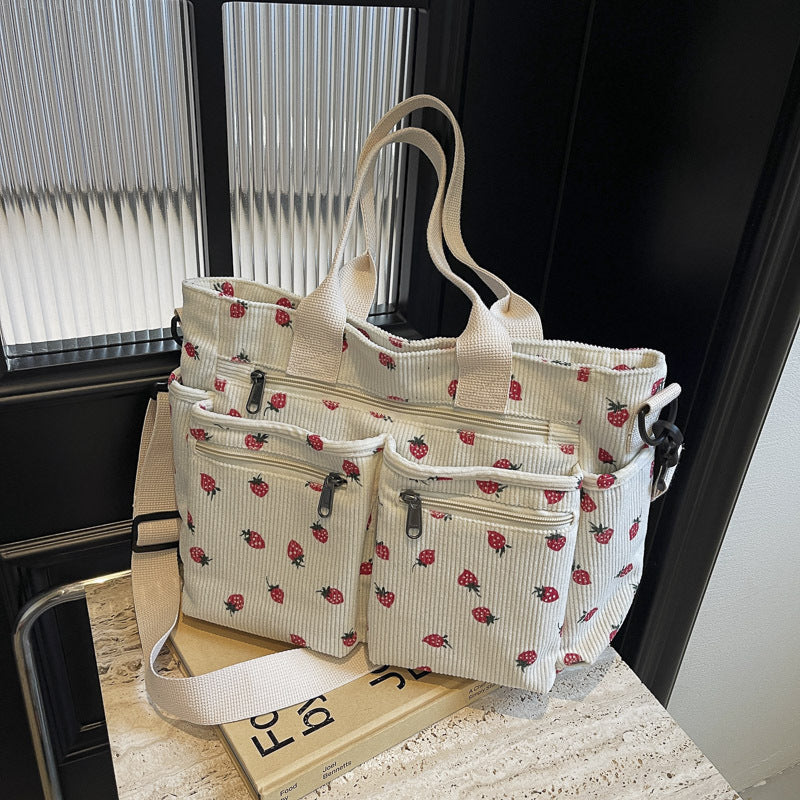 Printed All-matching Women's Strawberry Shoulder Messenger Bag