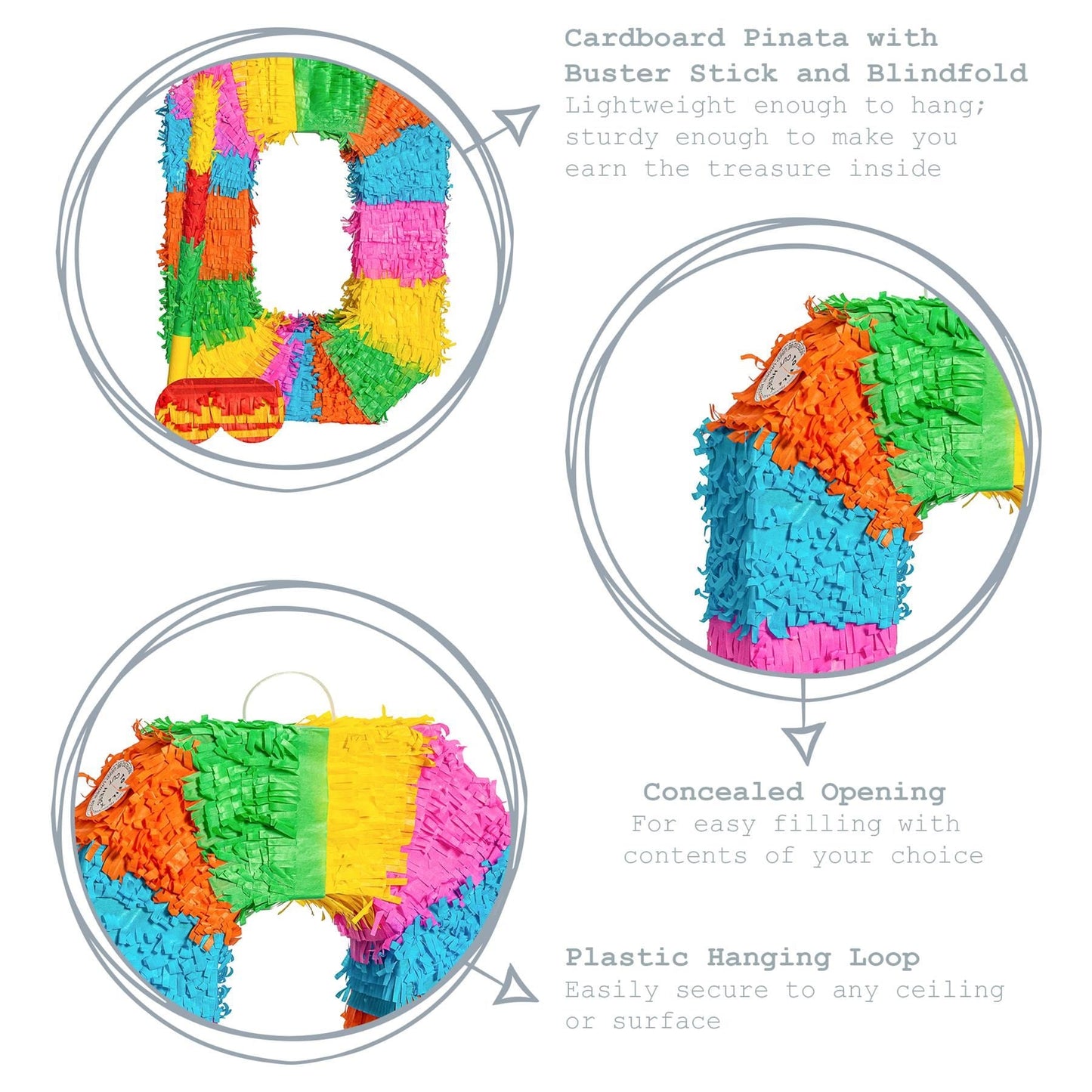 Large Number 0 Pinata Party Set