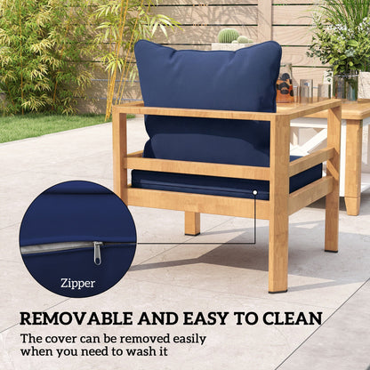 Outsunny Seat and Back Padded Cushion Set, CUSHION ONLY - Dark Blue