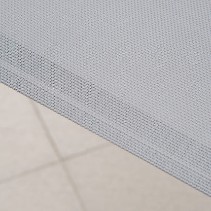 Outsunny Set of Four Stackable Mesh Seat Chairs - Dark Grey