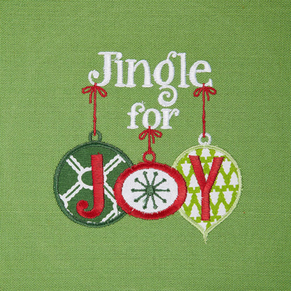 DII Christmas Kitchen Towels Decorative Embellished Cotton Dish Towel Set, 18x28, Jingle for Joy, 3 Count
