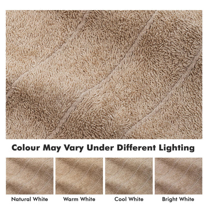 Novo Home Bath Sheets - Extra Large Bathroom Sheet Set – 550 GSM Pack of 2 Jumbo Towels Beige (90x180cm)