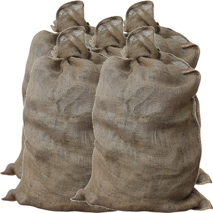 GardenMate Pack of 10 Universal large Hessian Jute Sacks, each bag 105x60 cm, large hessian bags made of 200gsm fabric - Burlap sack suitable for
