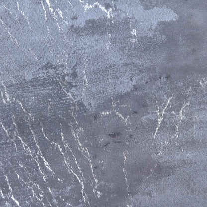 Sleepdown Marble Velvet Metallic Grey Plain Reverse Duvet Cover Quilt Pillow Cases Bedding Set Soft Easy Care - Super King (220cm x 260cm)