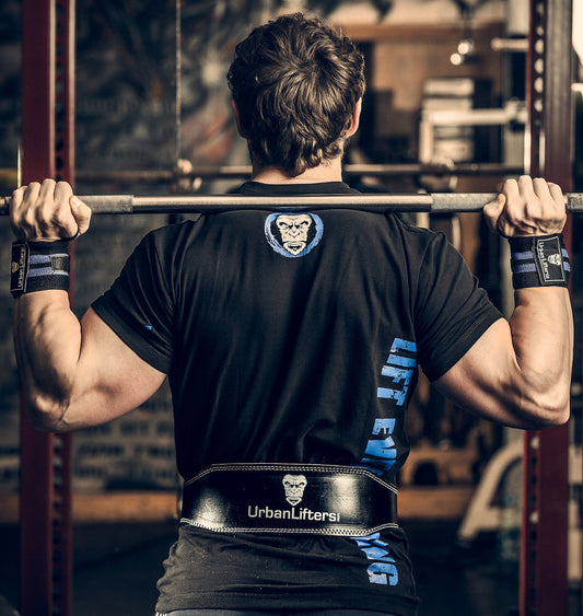 Urban Lifters Weight Lifting Belt. Leather Weight Belt 4" Thickness, thick brass buckles, Padded Back Support & adjustable holes. Gym Belt, Deadlift