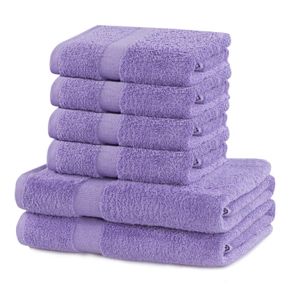 DecoKing Hand Towel 50 x 100 cm Cotton Quality 525 g/m² Purple Absorbent Marina