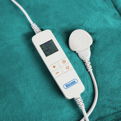 Electric Heated Throw Blanket 10 Heat Settings Washable 220gsm Fleece with Digital Remote Timer - 160cm x 130cm (Teal)