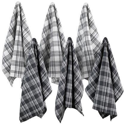 Kitchen Tea Towels Set of 6 – 100% Pure Cotton, Super Absorbent Dish Towels, Soft Lint-Free Cleaning Cloths, Quick Dry