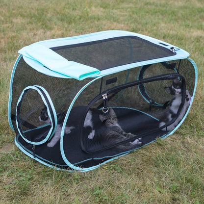 Kitty City Outdoor Catio Mega Kit for Cats, Replacement Parts, and 10' Tunnels