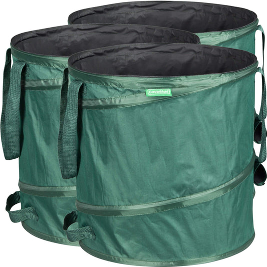 GardenMate pack of 3 x 85L pop-up garden waste bags made of 600D Oxford Polyester (H50 cm, D47 cm)