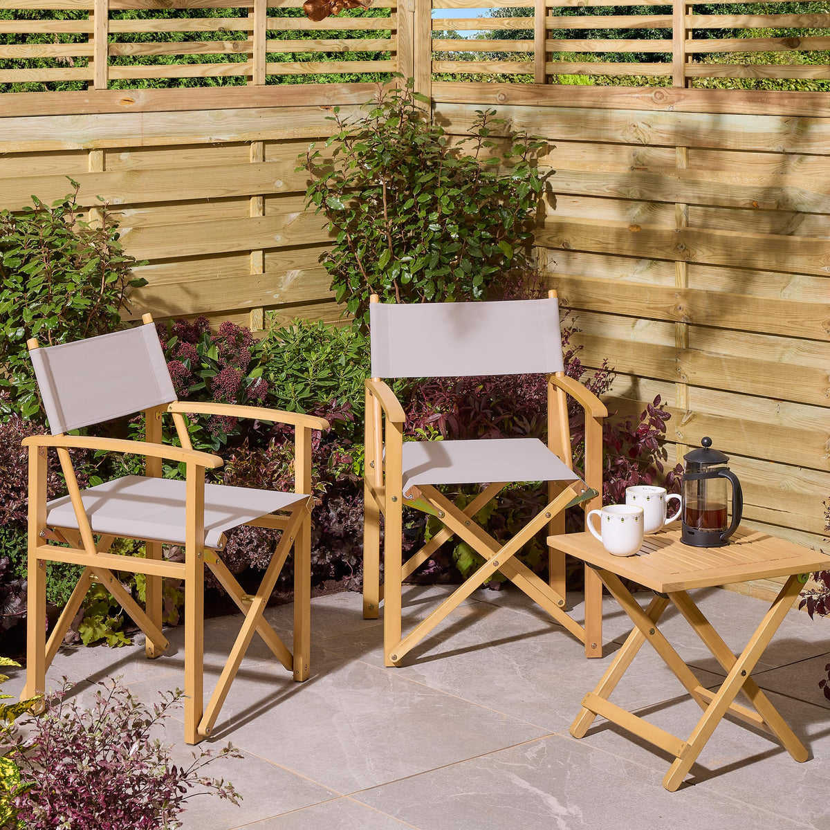 Rowlinson Ascot Folding Directors Chair - Slate Grey