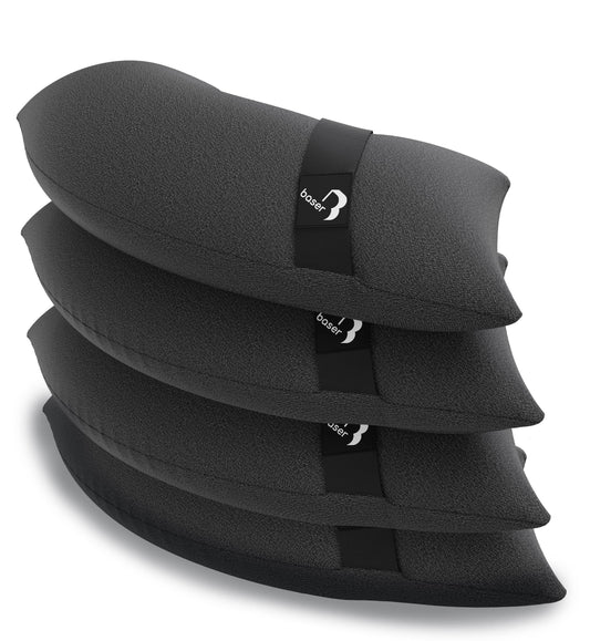 Baser - Outdoor fillable curved sandbags, 4 x 20 KG fillable weight bags for parasols, cantilevers and garden accessories