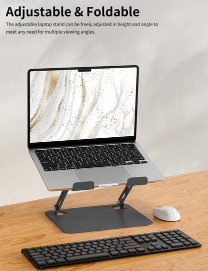 SOUNDANCE Adjustable Laptop Stand, Portable Laptop Riser, Ergonomic Design Computer Holder