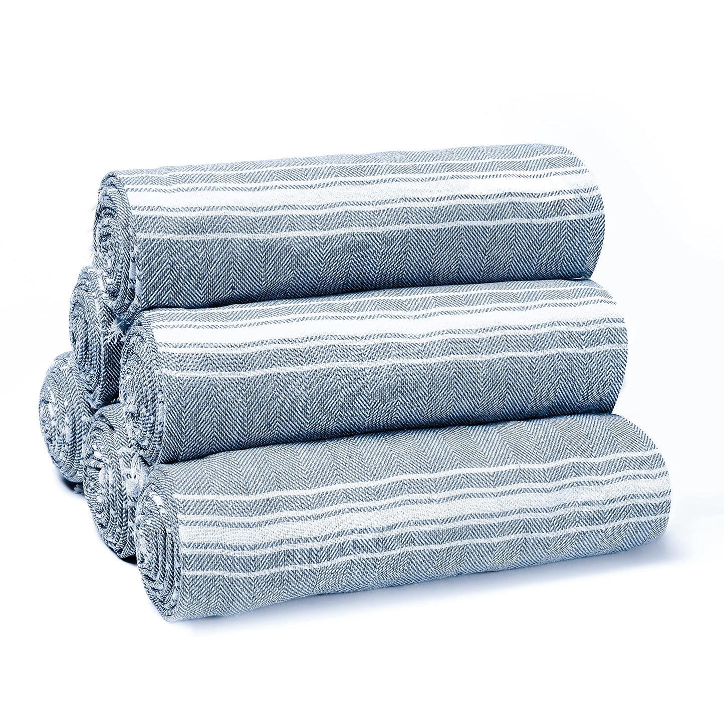 BELIZZI HOME Peshtemal Turkish Towel 100% Cotton Chevron Beach Towels Oversized 36x71 Set of 6, Beach Towels for Adults, Soft Durable Absorbent Extra
