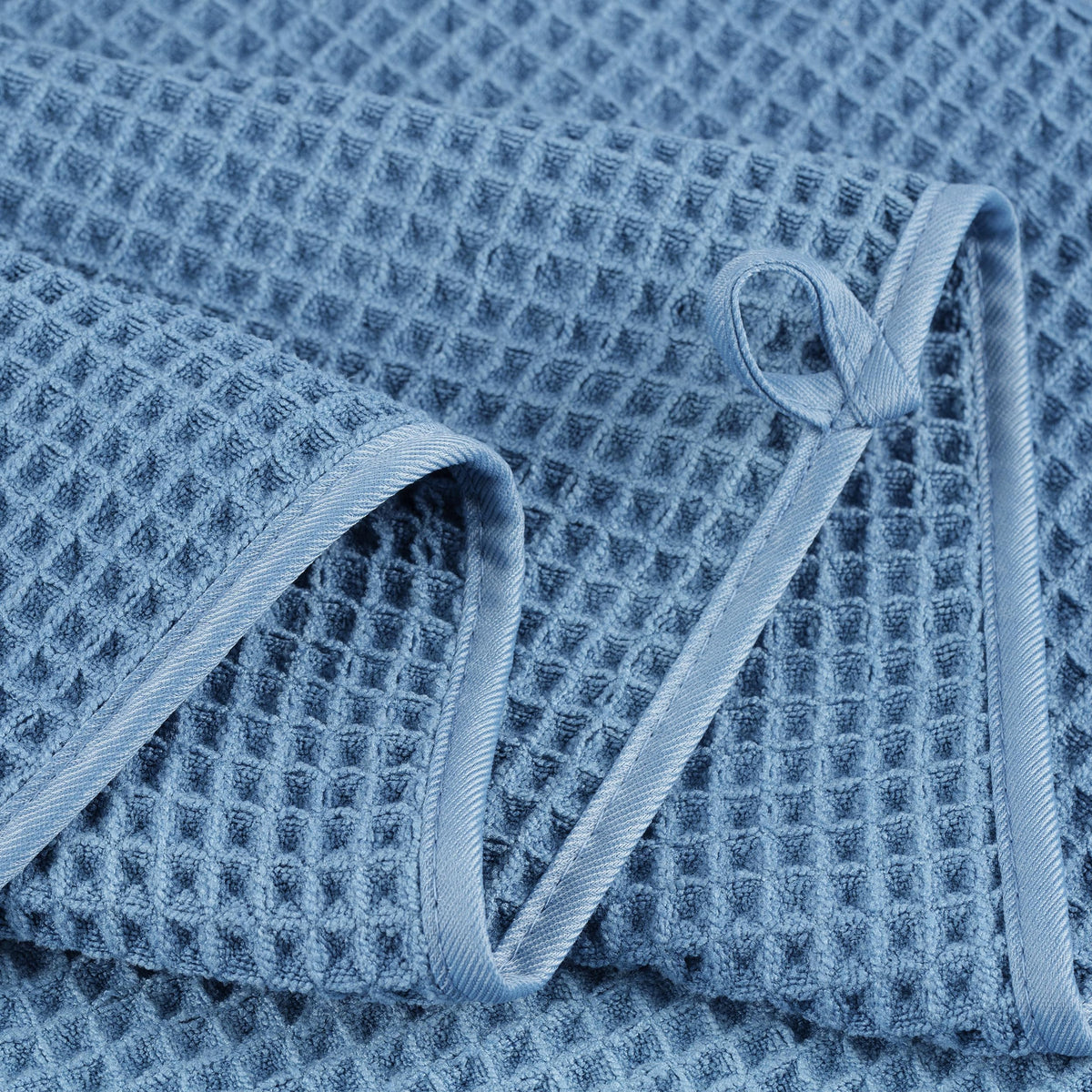 POLYTE 430 GSM Microfibre Quick Dry Waffle Bath Towel Set of 6