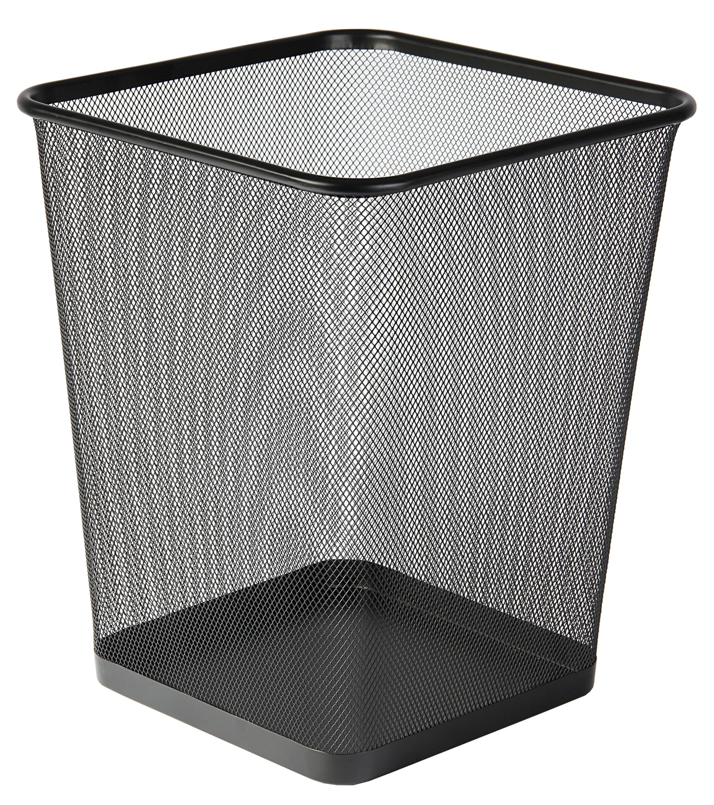 Osco Wiremesh Waste Bin Square – Metal Mesh Rubbish & Recycling Basket for Office, Home, Bathroom – Solid Non Slip Base Build, H30 cm × W25 cm