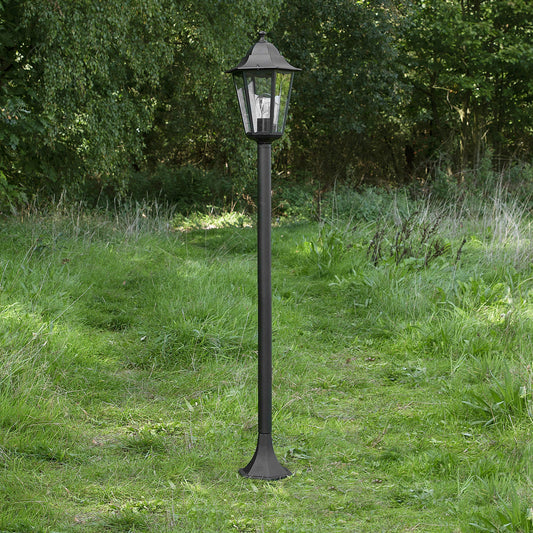 Smartwares Outdoor Lantern, Garden Post, Aluminium & Glass, 125cm, Wired, 60 Watt, E27