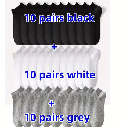5/10-Pack Unisex Comfort-Fit Ankle Socks For All, Breathable & Lightweight - Ideal For Sports & Daily Wear