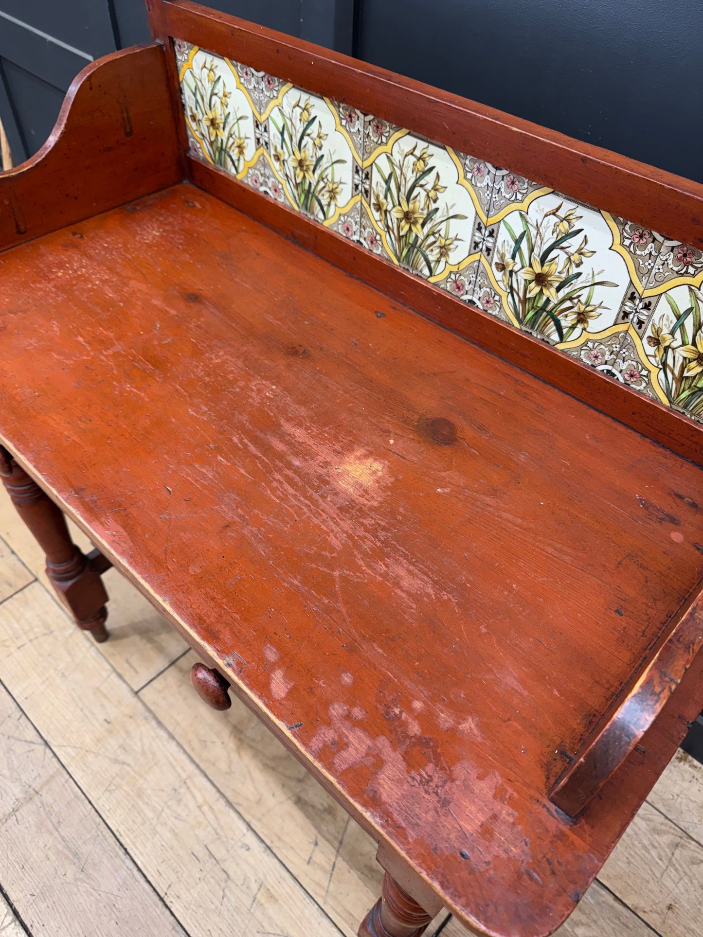 Antique Pine Washstand  Side Table / Dressing Table /Sideboard Desk