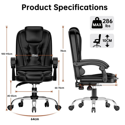 Executive Office Chair High Back Desk Chair Ergonomic Recliner Computer Chair Gaming Chair for Home Office Working