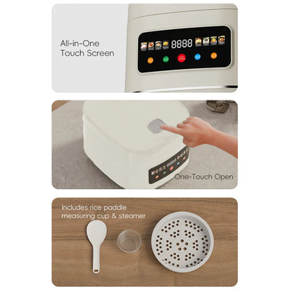 5L Electric Rice Cooker Multi-functional with Steamer Non-Stick Inner Pot 1000W 24H Keep Warm LCD Display for Home Kitchen