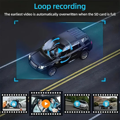 HD 1080P 3-Lens Car Camera 3 Channel Car DVRs Inside Vehicle Dash Cam Video Recorder Night Vision Dashcam With 32GB Memory Card