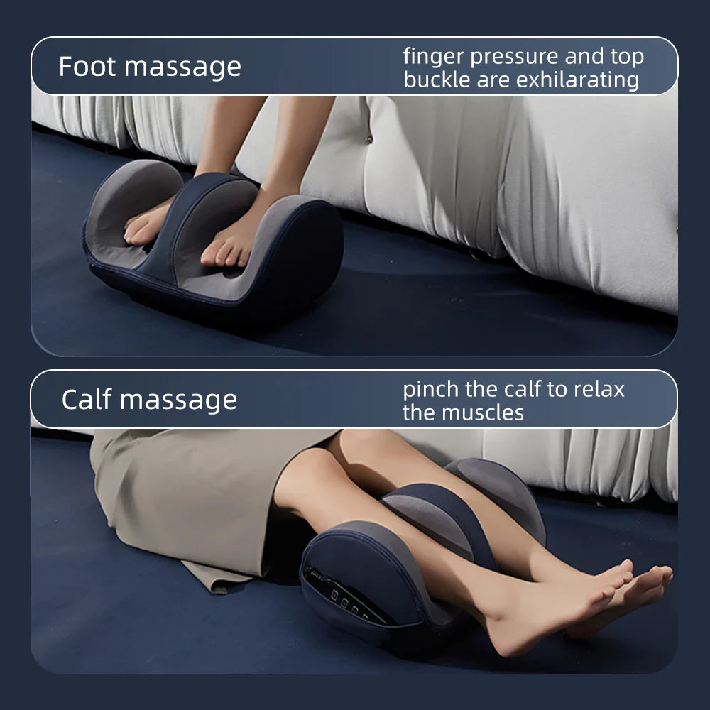 Electric Foot Massager Hot Compression Shiatsu Kneading Roller Foot Deep Tissue Massage Muscle Relaxation Pain Relief Massager
