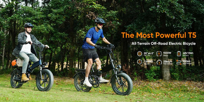 Urlife T5 Electric Bike 1500W E-Bike 48V 13Ah Battery 28MPH 100Mile Range 20X4" Fat Tire Free Shipping Foldable and portable