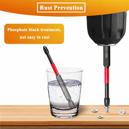 Rafford Magnetic Impact Screwdriver Bit Set 3/6/12Pcs High Torque S2 Steel 1/4"  Phillips PH2 for Electric and Manual Drills
