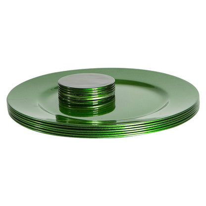 12pc Metallic Charger Plates Set