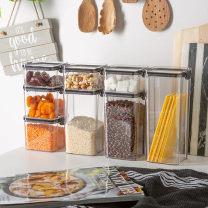 8pc Airtight Plastic Food Storage Containers Set