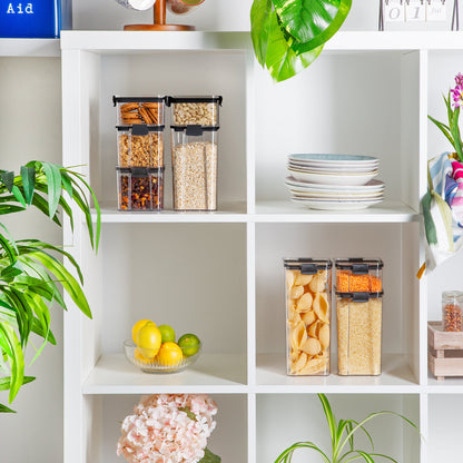 8pc Airtight Plastic Food Storage Containers Set