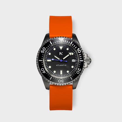 'Atlantic' Dive Watch (40mm) | Flare Orange