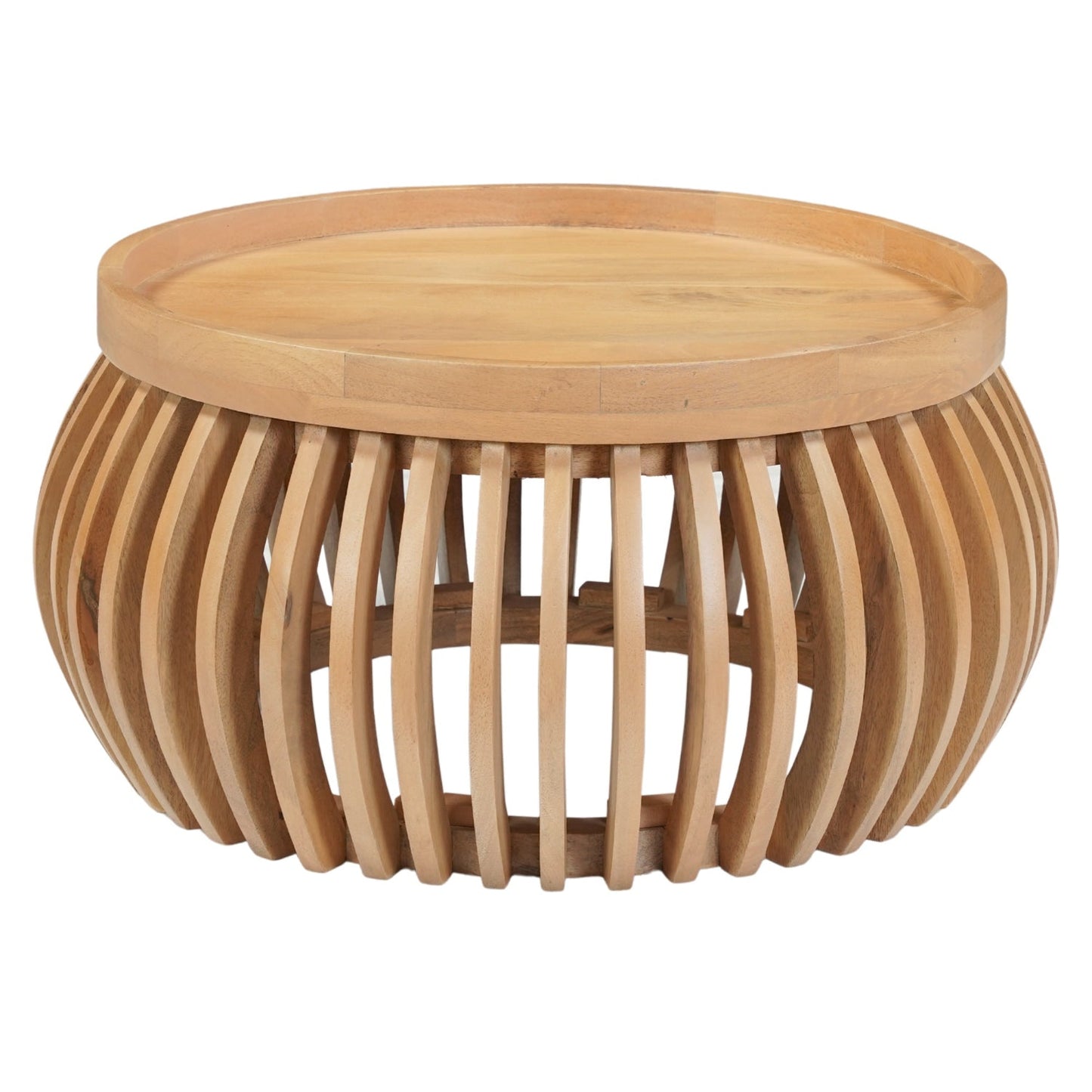 Jodhpur Solid Wood Small Round Low Coffee Table
