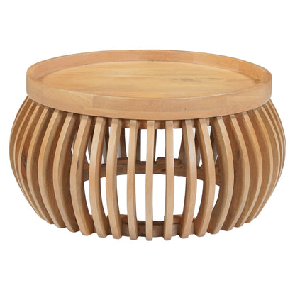 Jodhpur Solid Wood Small Round Low Coffee Table