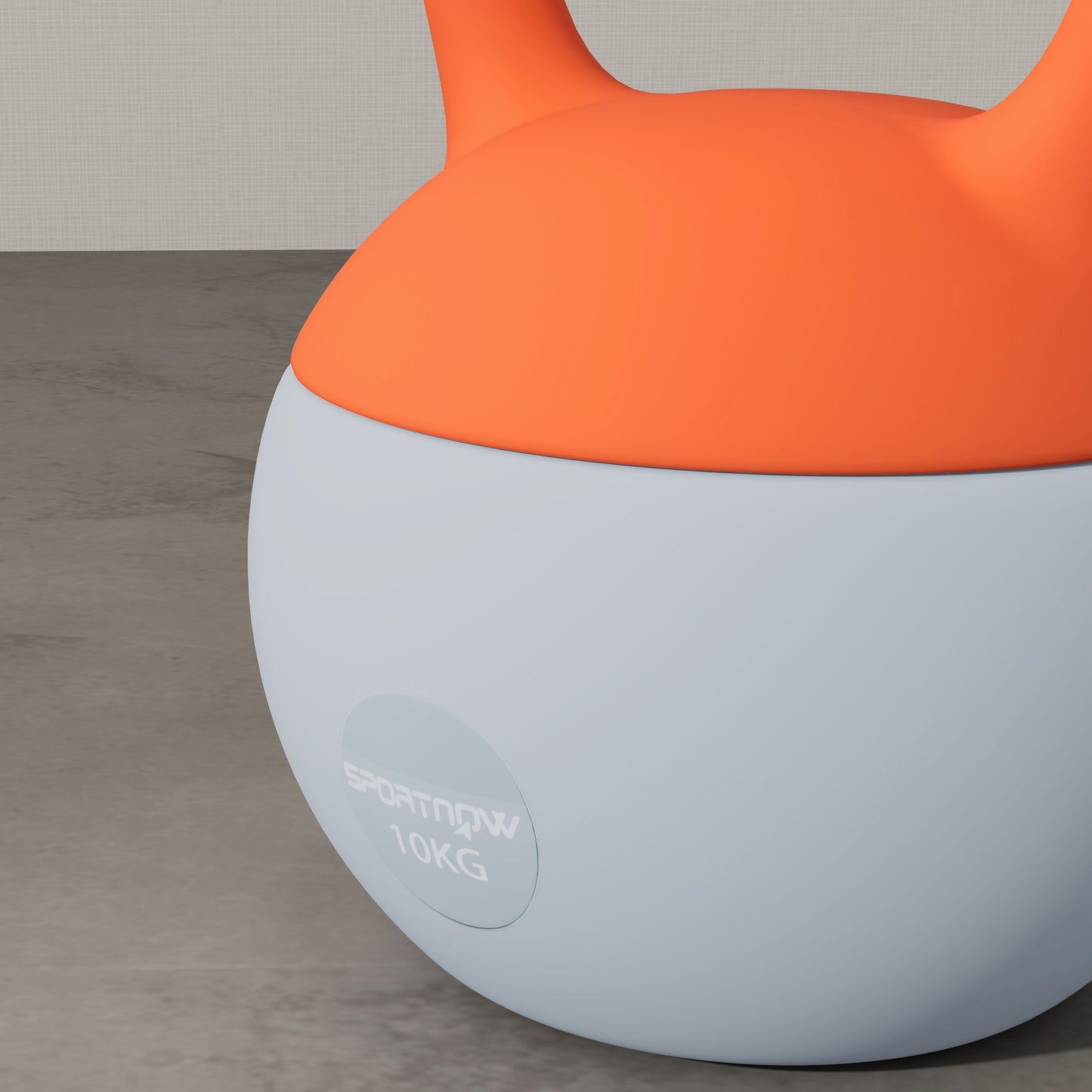 SPORTNOW Soft Kettlebell, 10kg Kettle Bell with Non-Slip Handle for Home Gym Weight Lifting and Strength Training, Orange and Grey