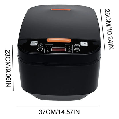 5L Electric Rice Cooker Multi-functional with Steamer Non-Stick Inner Pot 1000W 24H Keep Warm LCD Display for Home Kitchen
