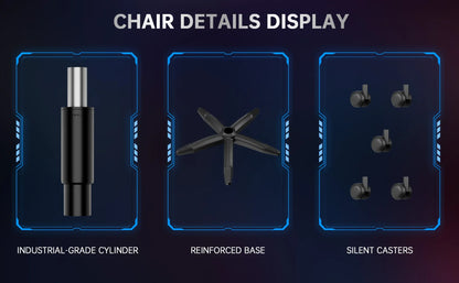 RGB Gaming Chair LED Lights and Ergonomic Computer Chair Reclining PU Leather High Back Video Game Chair Linkage Armrest