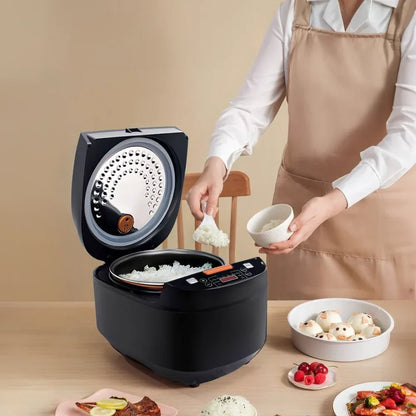 5L Electric Rice Cooker Multi-functional with Steamer Non-Stick Inner Pot 1000W 24H Keep Warm LCD Display for Home Kitchen