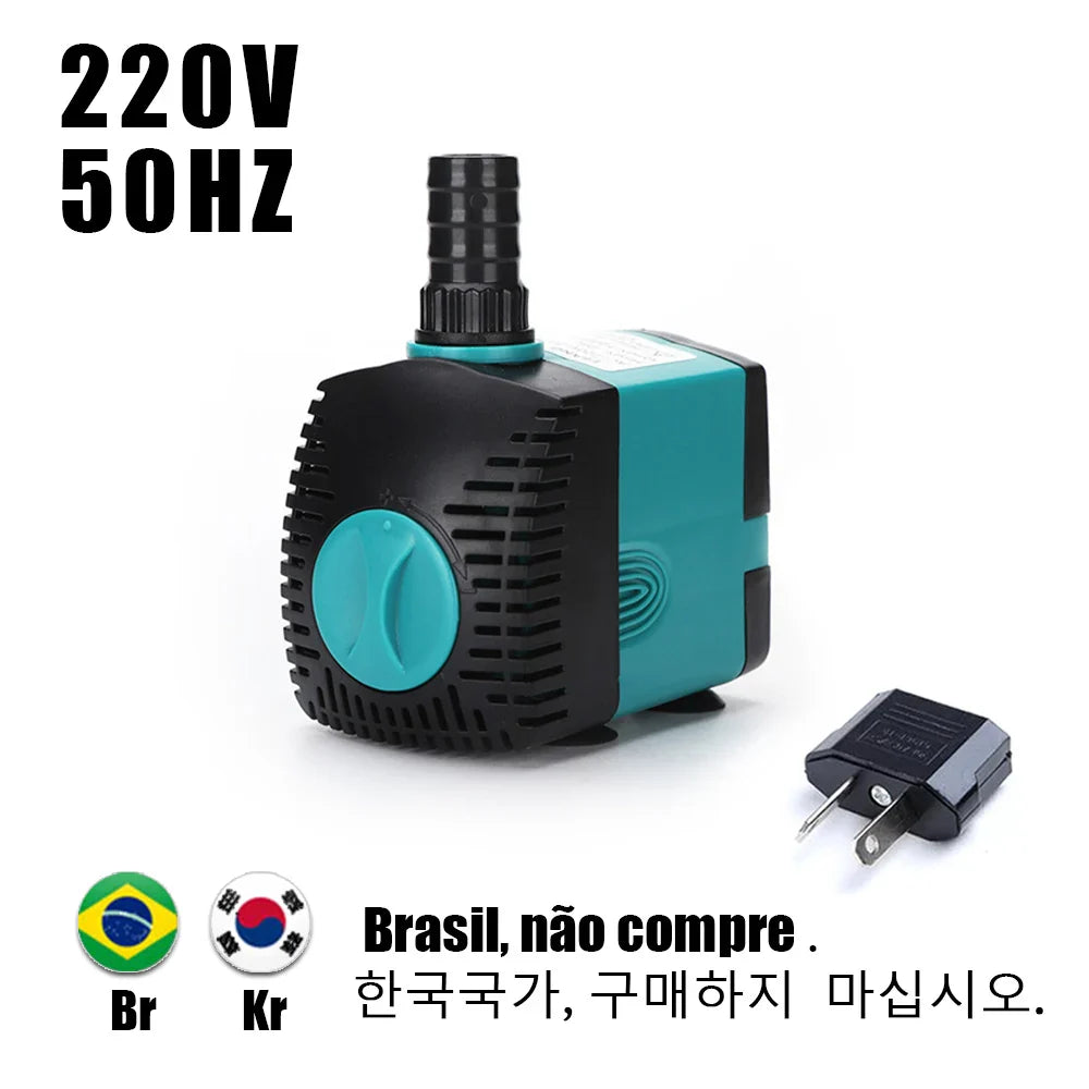 Ultra-Quiet 3/6/10/15/25/35/50/60W Submersible Water Fountain Pump Filter Fish Pond Aquarium Water Pump Tank Fountain