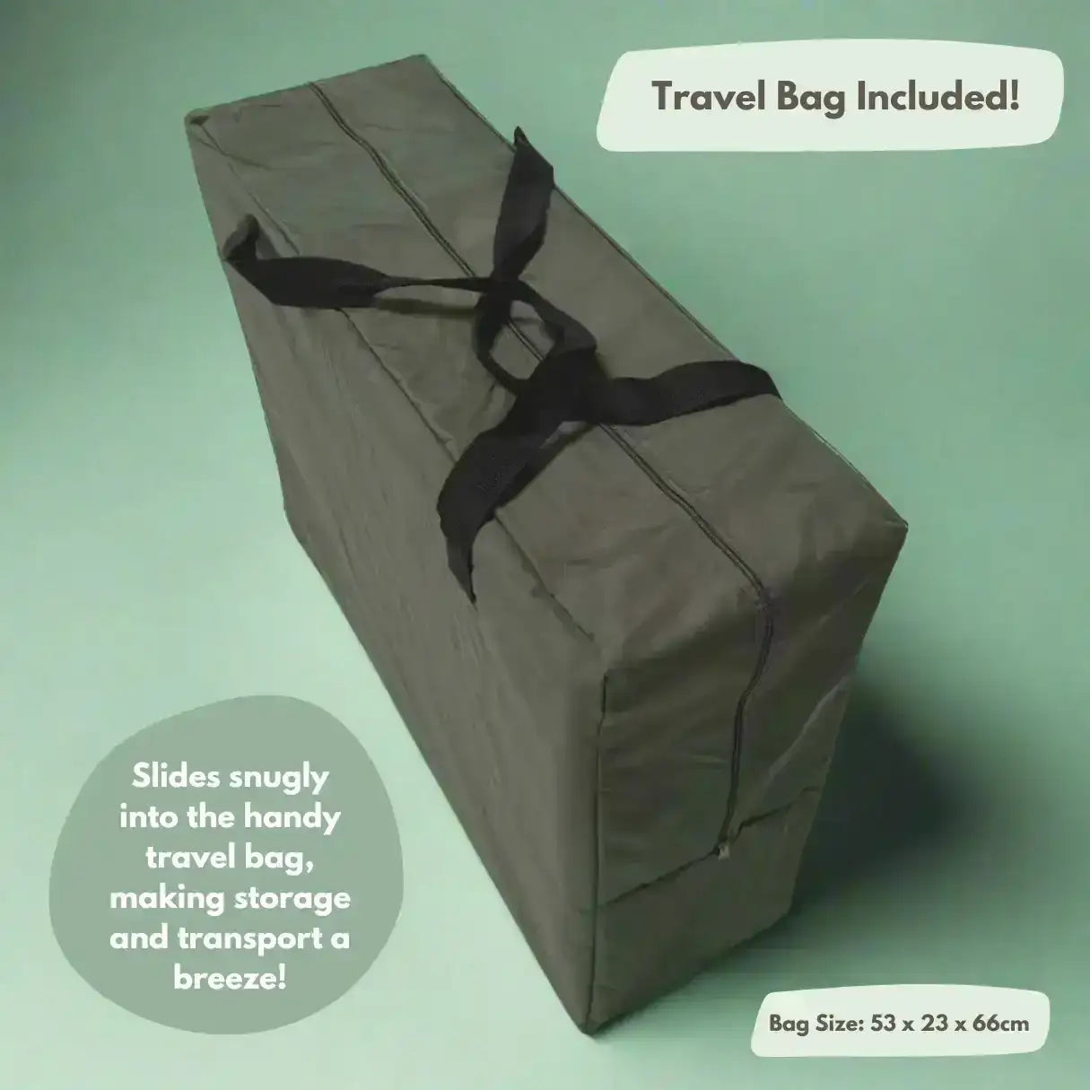 Airpod 3 Travel Cot Includes Newborn Bassinet Insert - Green